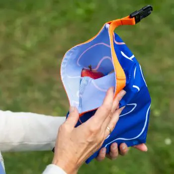 Desiatníček vzor cesty na modrej