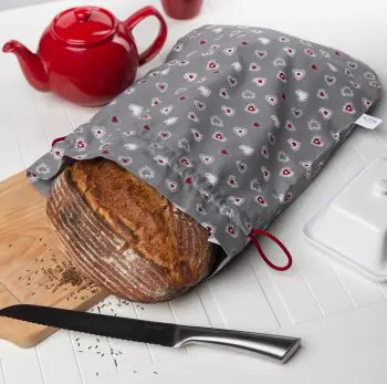 Wrapáček XL šedý se srdíčky s chlebem